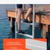 VEVOR Flip-Up Dock Ladder 4-Step, Heavy-Duty Aluminum Alloy Pontoon Boat Swim Ladder, 350 lbs Weight Capacity, with Non-Slip Wide Steps, Pull Rope Assist for Lake, Swimming Pool, Marine Boarding