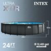 INTEX Ultra XTR 24 ft x 52 in Above Ground Pool Set, Round Swimming Pool with Steel Frame, 2100 GPH Sand Filter Pump, Ladder, Cover, & Ground Cloth INTEX Ultra XTR 24 ft x 52 in Above Ground Pool Set, Round Swimming Pool with Steel Frame, 2100 GPH Sand Filter Pump, Ladder, Cover, & Ground Cloth