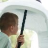 Step2 Space Capsule Swing, Kids Indoor/Outdoor Swing or Playhouse, Backyard Playground Set, Attach to Playset or Tree, for Children 3-8 Years Old