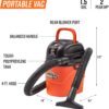 Armor All® AA155 1.5-Gallon 2 Peak HP Portable Wet/Dry Vacuum, Orange