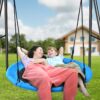 Trekassy Saucer Swing with Frame for Kids Outdoor, 440lbs Swing Set with Heavy Duty Metal Stand for Backyard, Outdoor Kids Play Equipment (Patented)