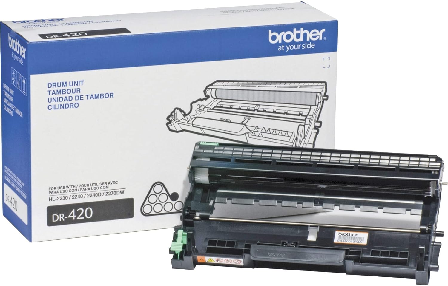 Brother Genuine -Drum Unit, DR420, Seamless Integration, Yields Up to 12,000 Pages, Black