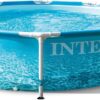 INTEX 28207EH Beachside Metal Frame Above Ground Swimming Pool Set: 10ft x 30in – Includes 330 GPH Cartridge Filter Pump – Puncture-Resistant Material – Rust Resistant – 1185 Gallon Capacity