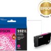EPSON 252 DURABrite Ultra Ink High Capacity Magenta Cartridge (T252XL320-S) Works with WorkForce WF-3620, 3640, 7110, 7610, 7620, 7710, 7720, 7210 EPSON 252 DURABrite Ultra Ink High Capacity Magenta Cartridge (T252XL320-S) Works with WorkForce WF-3620, 3640, 7110, 7610, 7620, 7710, 7720, 7210