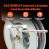 VEVOR Fuel Hose Reel, 1/2" x 50', Extra Long Retractable Machine Oil Hose Reel, Spring Driven Auto Swivel Rewind, Heavy-Duty Carbon Steel Construction with Hose for Auto Repair, Industries, 2300 PSI