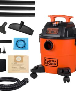 BLACK+DECKER Shop Vacuum Wet and Dry, 4 Gallon 3-in-1 Portable Shop Vac with Accessories, Workshop, Garage, Home and Car Vacuum Cleaner, 3 HP(BDXV18301P-4A)