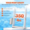 VEVOR Removable Dock Ladder 5 Steps, 350 lbs Load Capacity, Pontoon Boat Ladder with 4'' Wide Step & Nonslip Mat for Ship/Lake/Pool/Marine Boarding