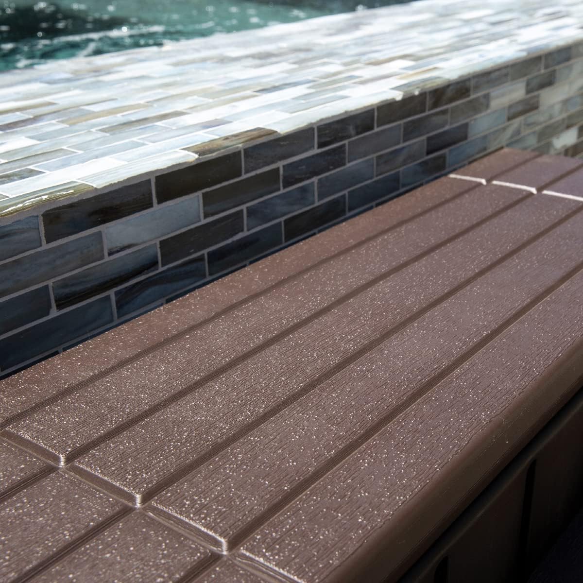 71jmCMX39zL._AC_SL1200_.jpg XtremepowerUS Universal 2 Slip-Resistant Spa & Hot Tub Step Outdoor Indoor Stool Pool Ladder Compartment Spa Step 36" Inches Long with Storage, Brown/Black