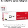 Canon Genuine 075 Yellow High Capacity Toner Cartridge Compatible with MF660 Series and LBP640 Series Laser Printers