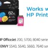 HP 62XL Tri-Color High-Yield Ink | Works with Envy 5540, 5640, 5660, 7640, OfficeJet 5740, 8040, OfficeJet Mobile 200, 250 | Instant Ink Eligible | C2P07AN | Packaging May Vary