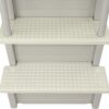 Aqua Select Anti-Slip in-Pool Steps | Cloud Gray/Pearl White Steps | for Above Ground Swimming Pools | Can Mount to Decks 48" to 54" H | Safety Stairs Capacity Up to 350 lbs Aqua Select Anti-Slip in-Pool Steps | Cloud Gray/Pearl White Steps | for Above Ground Swimming Pools | Can Mount to Decks 48" to 54" H | Safety Stairs Capacity Up to 350 lbs
