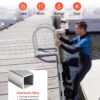 VEVOR Removable Dock Ladder 5 Steps, 500lbs Heavy-Duty, Thickened 6063 Aluminum Alloy with Textured Nonslip Step & Mat, Weather-Ready & Quick Detach for Dock, Boat, Pool, Fishing