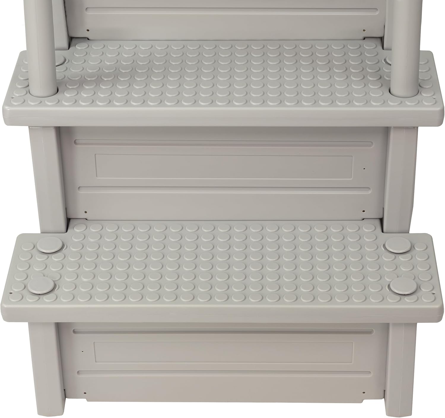 71nuWiyWOLL._AC_SL1500_.jpg Aqua Select Anti-Slip in-Pool Steps | Cloud Grey/Grey Steps | for Above Ground Swimming Pools | Can Mount to Decks 48" to 54" H | Safety Stairs Capacity Up to 350 lbs