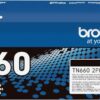 Brother Genuine High-Yield Black Toner Cartridge Twin Pack TN660 2PK (TN6602PK) Brother Genuine High-Yield Black Toner Cartridge Twin Pack TN660 2PK (TN6602PK)