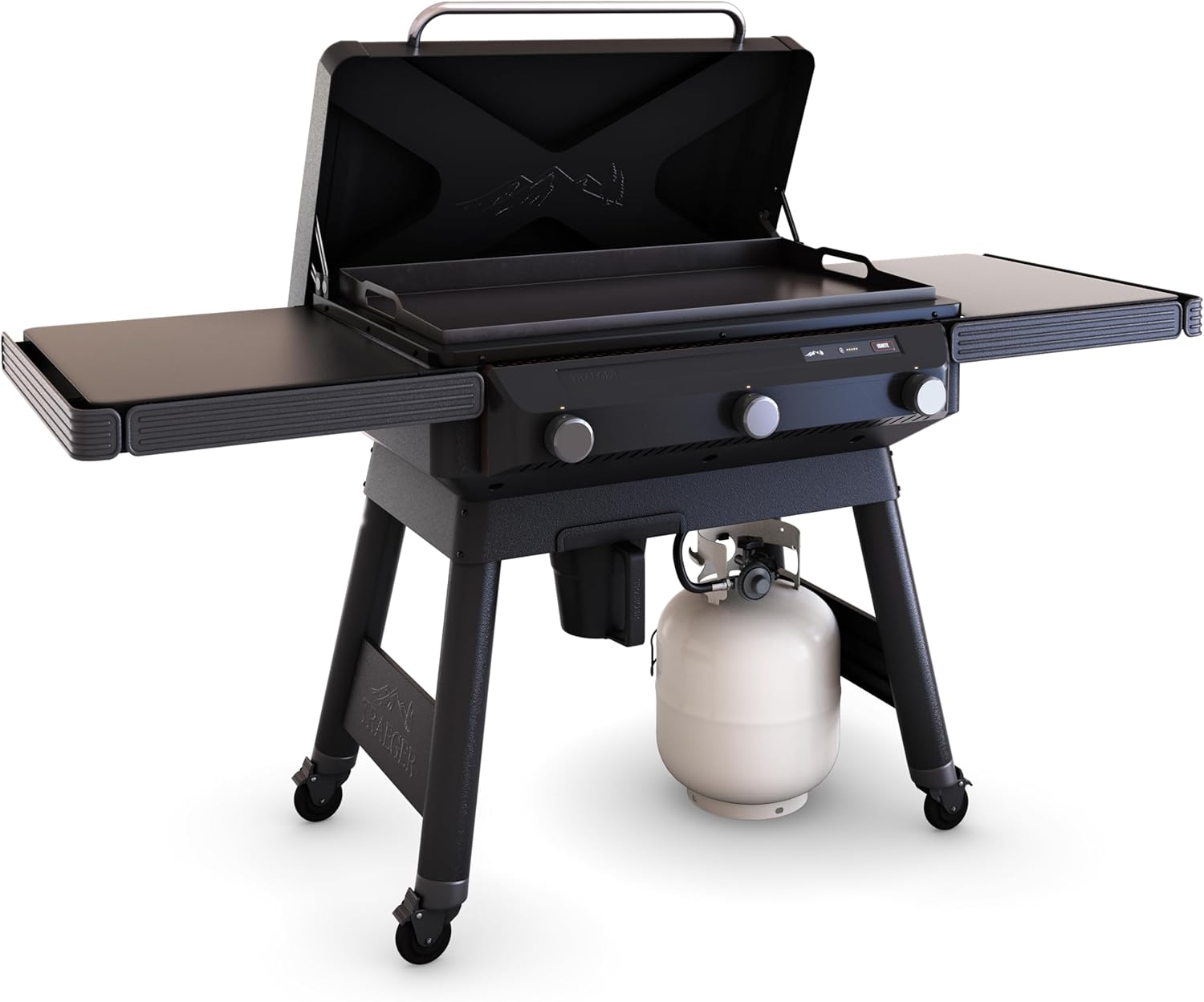 Traeger Grills Flatrock, 33 Inch Flat Top Griddle, Outdoor Gas Grill with 3-Zone TruZone Cooking, Even Heat, Fuel Sensor, and EZ-Clean Grease Management, Premium Propane Griddle for Outdoor Cooking Traeger Grills Flatrock, 33 Inch Flat Top Griddle, Outdoor Gas Grill with 3-Zone TruZone Cooking, Even Heat, Fuel Sensor, and EZ-Clean Grease Management, Premium Propane Griddle for Outdoor Cooking