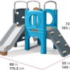 Step2 Scout & Slide Climber, Kids Outdoor Playset, Backyard Playground Set, Slide, Climbing Wall, Tunnel, Outside Vintage Style Jungle Gym, for Toddlers 2-6 Years Old