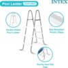 Intex 12' x 30" Round Metal Frame Outdoor Above Ground Swimming Pool Set with Filter Pump, Cartridges, 42 Inch Steel Pool Ladder, and Secure Cover Intex 12' x 30" Round Metal Frame Outdoor Above Ground Swimming Pool Set with Filter Pump, Cartridges, 42 Inch Steel Pool Ladder, and Secure Cover