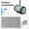 (2025 Upgrade) VINGLI Automatic Suction-Side Pool Vacuum Cleaner, Powerful Wall-Climbing Sweeper for Inground Pools, Includes 39.6ft Tangle-Free Hose (Green&Gray)