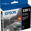 EPSON 220 DURABrite Ultra Ink High Capacity Black Cartridge (T220XL120-S) Works with WorkForce WF-2630,2650, 2660, 2750, 2760 and Expression XP-320,420, 424
