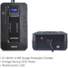 CyberPower EC850LCD Ecologic UPS Battery Backup and Surge Protector, 850VA/510W, 12 Outlets, ECO Mode, Compact, UL Certified
