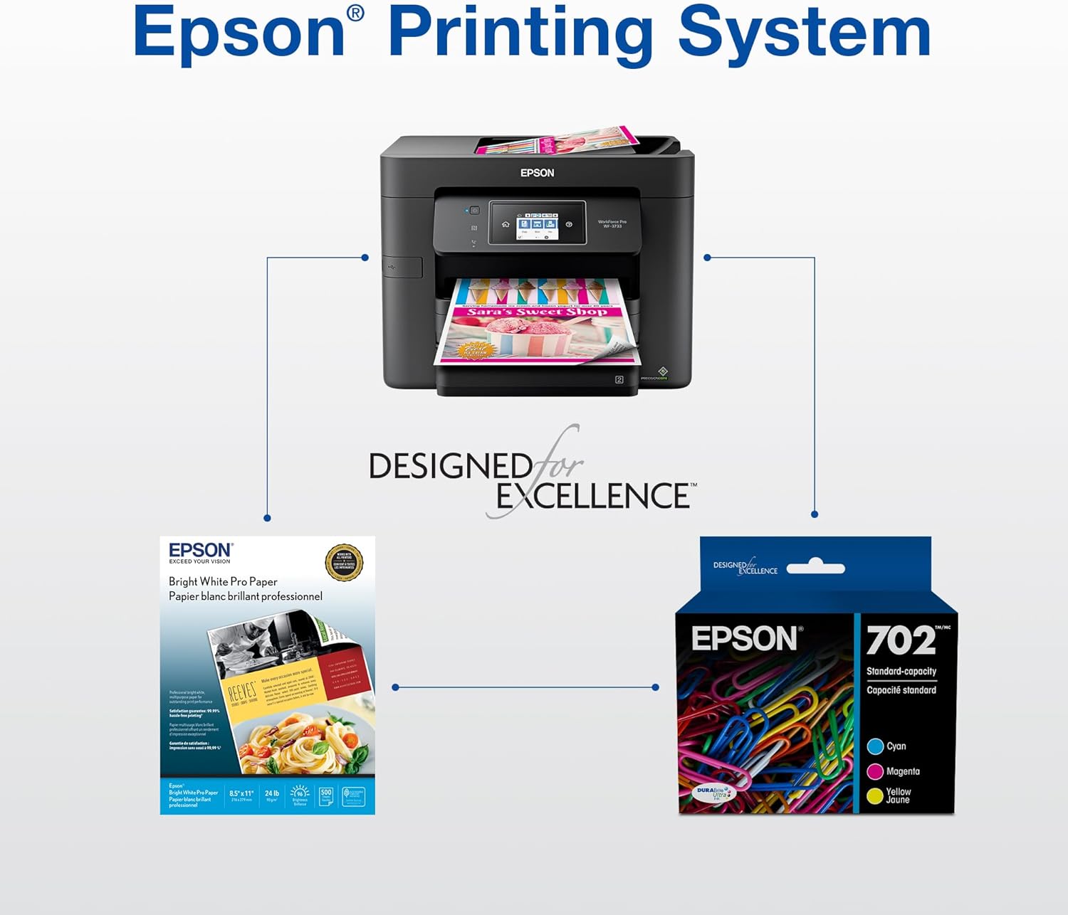 71qJKiy2JL._AC_SL1500_.jpg EPSON 702 DURABrite Ultra Ink High Capacity Black Cartridge (T702XL120-S) Works with WorkForce Pro WF-3720, 3730, 3733