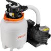 VEVOR FlashPure Sand Filter Pump, 12 in for Above Ground Pool, 0.5 HP 3000 GPH, Swimming Pool Filter System with Timer, 6X Faster Filtration, Media Installed, Leak-Resistant, Ready to Use Out of Box