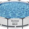 Bestway Steel Pro MAX Above Ground Swimming Pool (12' x 30") | Round Outdoor Backyard Family Pool with Tritech® Puncture-Resistant Liner | Easy Setup | Includes Filter Pump for Clean, Clear Water Bestway Steel Pro MAX Above Ground Swimming Pool (12' x 30") | Round Outdoor Backyard Family Pool with Tritech® Puncture-Resistant Liner | Easy Setup | Includes Filter Pump for Clean, Clear Water