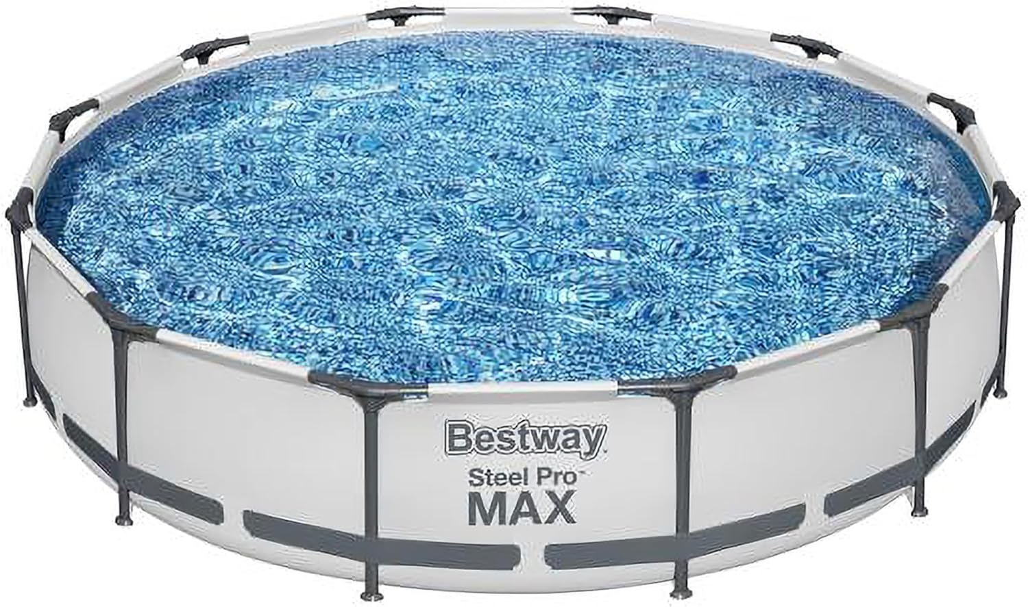 71sPVLlreL._AC_SL1500_.jpg Bestway Steel Pro MAX Above Ground Swimming Pool (12' x 30") | Round Outdoor Backyard Family Pool with Tritech® Puncture-Resistant Liner | Easy Setup | Includes Filter Pump for Clean, Clear Water