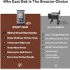 EAST OAK 30" Electric Smoker for Outdoors | Built-in Meat Probe Up to 6× Longer Smokes on a Single Load | Side Chip Loader for Smoking | Bigger Batches with 725 sq in Cooking Area, Mist Silver