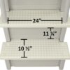 Aqua Select Anti-Slip in-Pool Steps | Cloud Gray/Pearl White Steps | for Above Ground Swimming Pools | Can Mount to Decks 48" to 54" H | Safety Stairs Capacity Up to 350 lbs Aqua Select Anti-Slip in-Pool Steps | Cloud Gray/Pearl White Steps | for Above Ground Swimming Pools | Can Mount to Decks 48" to 54" H | Safety Stairs Capacity Up to 350 lbs
