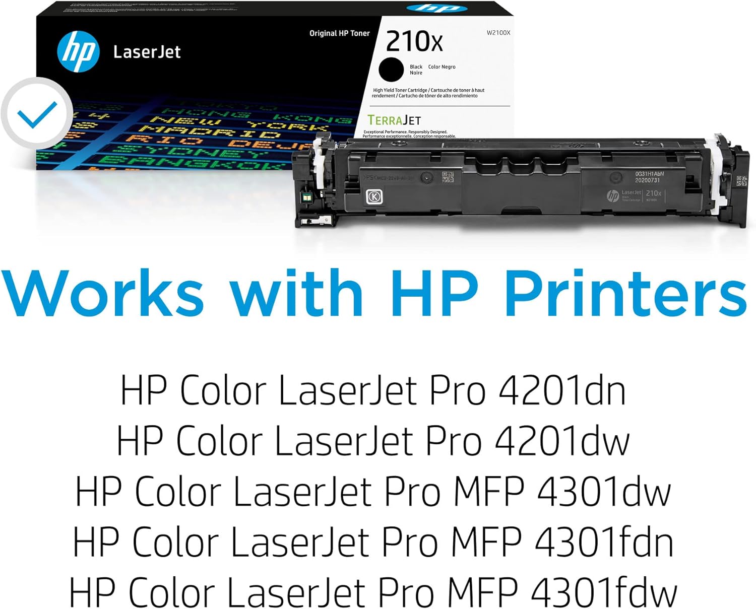 71t5hgEGElL._AC_SL1500_.jpg HP 210X Black High-Yield Toner Cartridge | Works Color LaserJet Pro 4201, Color LaserJet Pro MFP 4301 Series | W2100X
