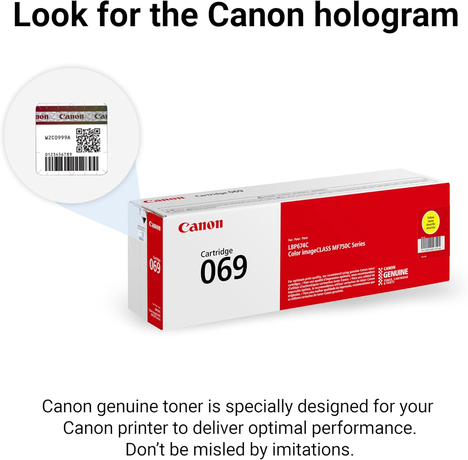 71tykL60I-L._AC_SL1500_.jpg Canon Genuine 069 Yellow Toner Cartridge Compatible with MF753Cdw, MF751Cdw, LBP674Cdw