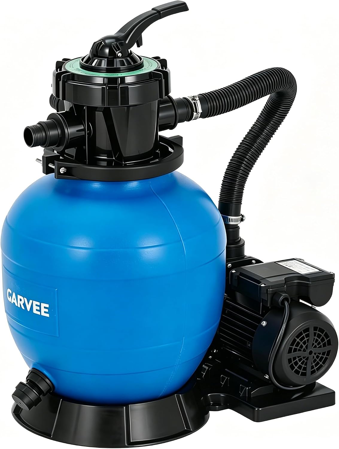 TROPOW Sand Filter Pump,12 Inch for Above Ground Pools, Pool Pump and Filter Combo 2642 GPH, 0.53HP 400W Above Ground Pool Pump System with 7-Way Multi-Port Valve & Strainer Basket,Blue