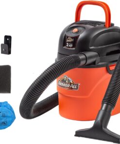 Armor All® AA155 1.5-Gallon 2 Peak HP Portable Wet/Dry Vacuum, Orange