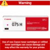 Canon Genuine 075 Magenta High Capacity Toner Cartridge Compatible with MF660 Series and LBP640 Series Laser Printers