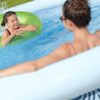 Bestway Fast Set 13' x 33" Round Inflatable Above Ground Swimming Pool Set, Outdoor Family Pool with Filter Pump, Rattan Print