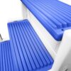 Confer Plastics Step-1X: Sturdy Above Ground Entry System with Dual Handrails and Slip-Resistant Steps, Easy Installation, Supports up to 400 lbs - Proudly Made in USA. White with Blue Treads