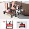 VEVOR Hot Tub Steps with Handrail, 3-Step Spa Outdoor Stairs, Heavy Duty 25.2 inch Wide Above-Ground/Inflatable Pool Step with 550 lbs Weight Capacity, Multi-Use for Porch, Patio, Deck, Trailers