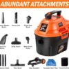 Armor All AA255W Wet/Dry Utility Vac 2.5 Gallon, 2.5-Gallon,120 Volts (AC), Orange/Black