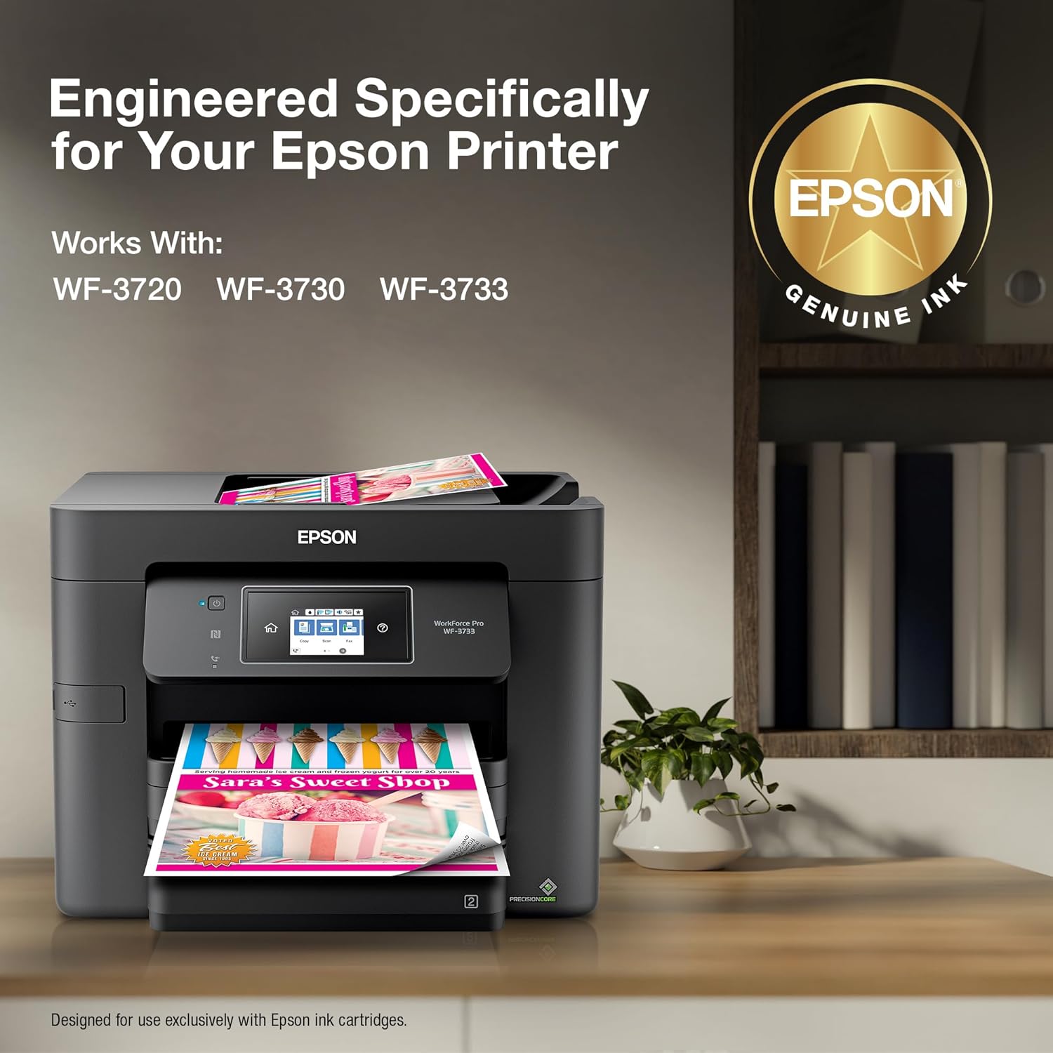 71yMXyIl9LL._AC_SL1500_.jpg EPSON 702 DURABrite Ultra Ink High Capacity Black Cartridge (T702XL120-S) Works with WorkForce Pro WF-3720, 3730, 3733