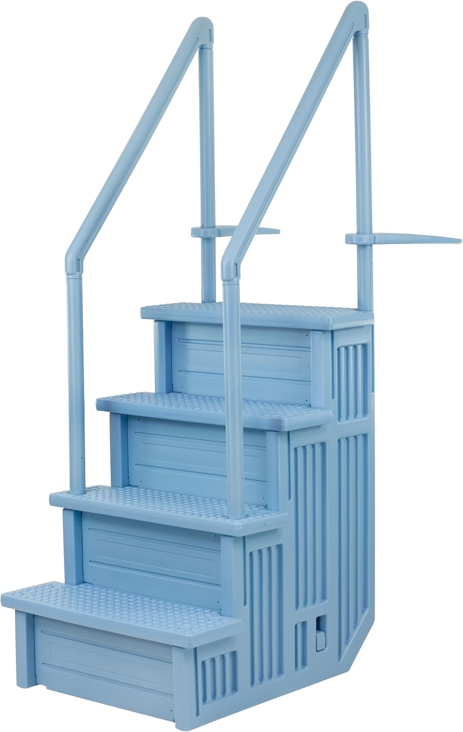 Aqua Select Anti-Slip in-Pool Steps | Tranquil Blue | for Above Ground Swimming Pools | Can Mount to Decks 48" to 54" H | Safety Stairs Capacity Up to 350 lbs