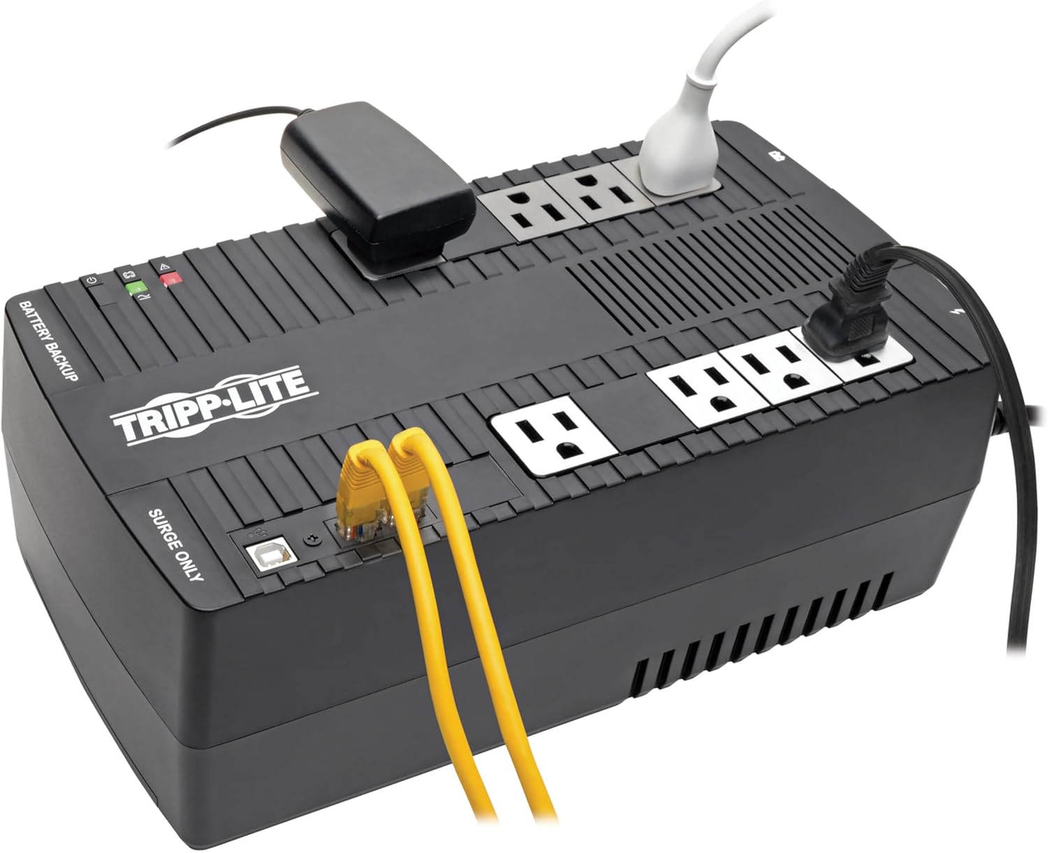 Tripp Lite 550VA UPS Battery Backup Surge Protector, AVR Automatic Voltage Regulation, 8-Outlet Uninterruptible Power Supply, Dataline Protection, 3-Year Warranty & Insurance (AVR550U) Tripp Lite 550VA UPS Battery Backup Surge Protector, AVR Automatic Voltage Regulation, 8-Outlet Uninterruptible Power Supply, Dataline Protection, 3-Year Warranty & Insurance (AVR550U) - Image 2