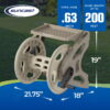 Suncast Handler Taupe 200 feet of 0.63-inch Standard Vinyl Hose Wall-Mounted Hose Reel
