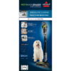 BISSELL Pet Hair Eraser Slim Corded Stick Vacuum, Carpet, Area Rugs, Hard Floor, Upholstery, Lightweight, Swivel Steering, Tangle-Free Brish Roll, 3875, Black