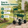 Alvantor Garden Hose Reel Cart, Heavy Duty Steel Water Hose Cart with 4 Wheels, Holds 229 ft 5/8 in Hose, Green