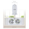 BLACK+DECKER BFW9M 9-In. 2-Speed Twin Window Fan with Adjustable Side Panels, White