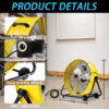 Industrial Fan 24 Inch Heavy Duty Drum 3 Speed 8100 CFM Air Circulation High Velocity Fan For Warehouse, Workshop, Factory, Commercial, Residential and Greenhouse Yellow