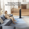 DREO 36" Tower Fan, 20dB Ultra Quiet Fans for Home, 8 Speeds & 4 Modes, 28ft/s Powerful Airflow, 90° Oscillating Standing Fan with Remote, 8H Timer, 2026 New Upgraded