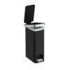 Better Homes & Gardens Slim Kitchen Trash Can, 10.5 Gallon Plastic Step Garbage Bin with Soft Close Lid, Black