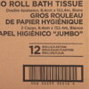 Genuine Joe Jumbo Roll Dispenser Bath Tissue, 2 Ply, 8.88" Roll Diameter, White - 12 Roll Carton